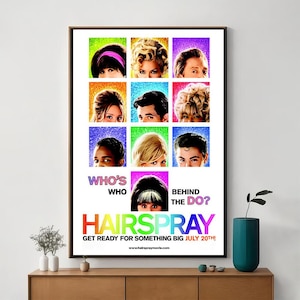 Hairspray Movie Poster, Unique Cinema Art, Fine Canvas Art Print, Perfect Gift for Film Enthusiasts, Home Decor