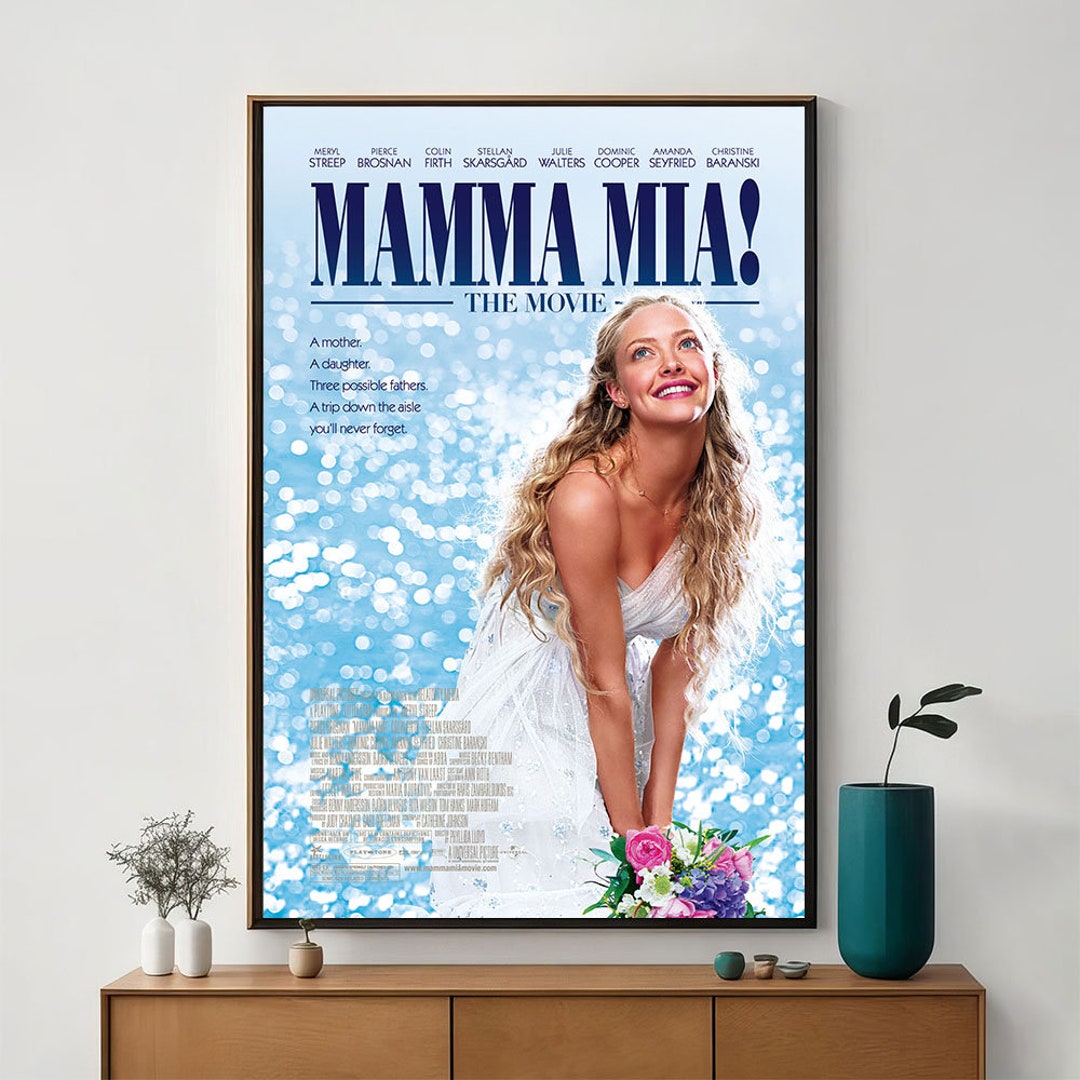 Mamma Mia Movie Poster, Unique Cinema Art, Fine Canvas Art Print ...