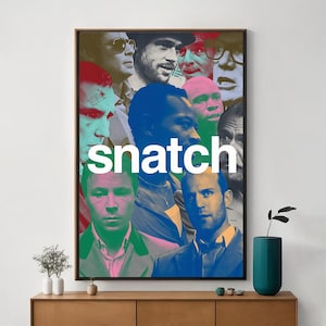 Póster de la película Snatch, arte cinematográfico único, impresión artística en lienzo fino, regalo perfecto para entusiastas del cine, decoración del hogar