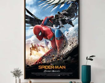 Spider-Man Heimkehr Filmplakat, Einzigartige Kinokunst, feiner Leinwanddruck, Perfektes Geschenk für Filmbegeisterte, Wohnkultur