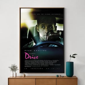 Drive Movie Poster, Unique Cinema Art, Fine Canvas Art Print, Perfect Gift for Film Enthusiasts, Home Decor