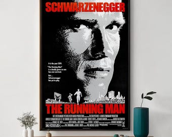 ランニングマン映画ポスター、ユニークな映画アート、上質なキャンバス