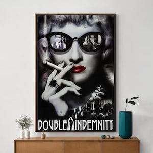 Póster de la película "Doble Perdición", arte cinematográfico único, impresión artística en lienzo, regalo perfecto para cinéfilos y decoración del hogar.