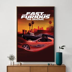 The Fast and the Furious Movie Poster, Unique Cinema Art, Fine Canvas Art Print, Perfect Gift for Film Enthusiasts, Home Decor