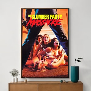Poster del film The Slumber Party Massacre, arte cinematografica unica, stampa artistica su tela pregiata, regalo perfetto per gli appassionati di cinema, decorazioni per la casa