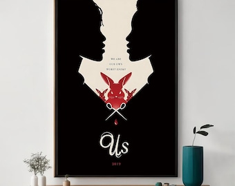 Us Movie Poster, Unique Cinema Art, Fine Canvas Art Print, Perfect Gift for Film Enthusiasts, Home Decor