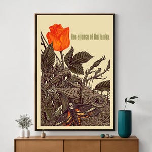 Póster de la película "El Silencio de los Inocentes", arte cinematográfico único, impresión artística en lienzo, regalo perfecto para cinéfilos, decoración del hogar.