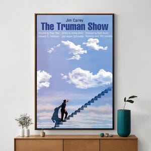 The Truman Show Movie Poster, Unique Cinema Art, Fine Canvas Art Print, Perfect Gift for Film Enthusiasts, Home Decor
