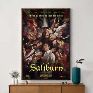 Póster de la película Saltburn, arte cinematográfico único, impresión artística en lienzo, regalo perfecto para cinéfilos, decoración del hogar.