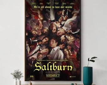 Saltburn Film Poster, Einzigartige Kinokunst, Leinwanddruck, Perfektes Geschenk für Filmbegeisterte, Wohnkultur