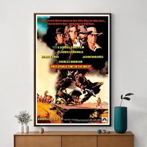 Once Upon a Time in the West Movie Poster, Unique Cinema Art, Fine Canvas Art Print, Perfect Gift for Film Enthusiasts, Home Decor