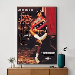 Poster di Paura e delirio a Las Vegas, poster artistico unico, stampa artistica su tela pregiata, regalo perfetto per gli appassionati di poster, arredamento per la casa