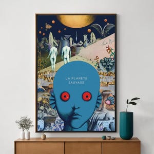 Póster de la película Fantastic Planet, arte cinematográfico único, impresión artística en lienzo fino, regalo perfecto para entusiastas del cine, decoración del hogar