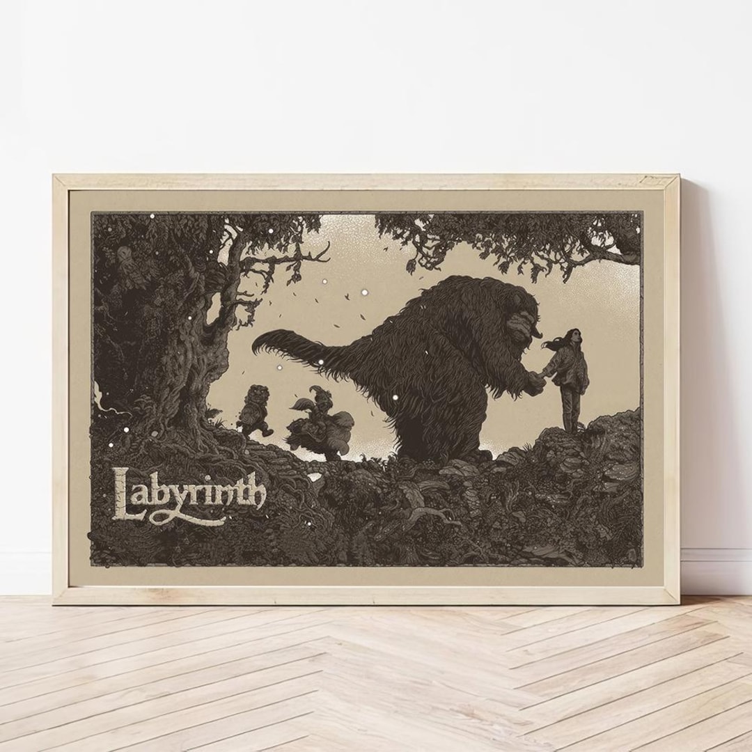 Labrinth Posters Labyrinth Movie Poster, Unique Cinema Art, Fine Canvas Art Print ...