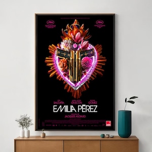 Poster del film Emilia Pérez, opera d'arte cinematografica unica, stampa artistica su tela pregiata, regalo perfetto per gli appassionati di cinema, decorazione per la casa