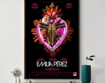 Emilia Pérez Movie Poster, Unique Cinema Art, Fine Canvas Art Print, Perfect Gift for Film Enthusiasts, Home Decor