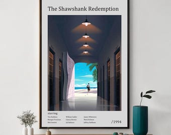 ショーシャンクの空に 映画ポスター - 高品質キャンバスアートプリント