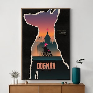 Dog Man Movie Poster, Unique Cinema Art, Fine Canvas Art Print, Perfect Gift for Film Enthusiasts, Home Decor