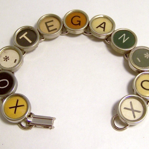 Custom Vintage Typewriter Key Bracelet