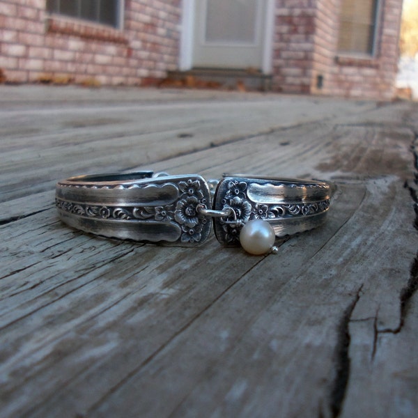 Vintage Silver Spoon Bracelet Spring Bouquet