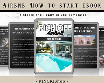 How to Start Airbnb guide, Airbnb Editable Templates, Airbnb Canva Binder, Template Airbnb, Editable Airbnb Ebook Guide, Instant Download