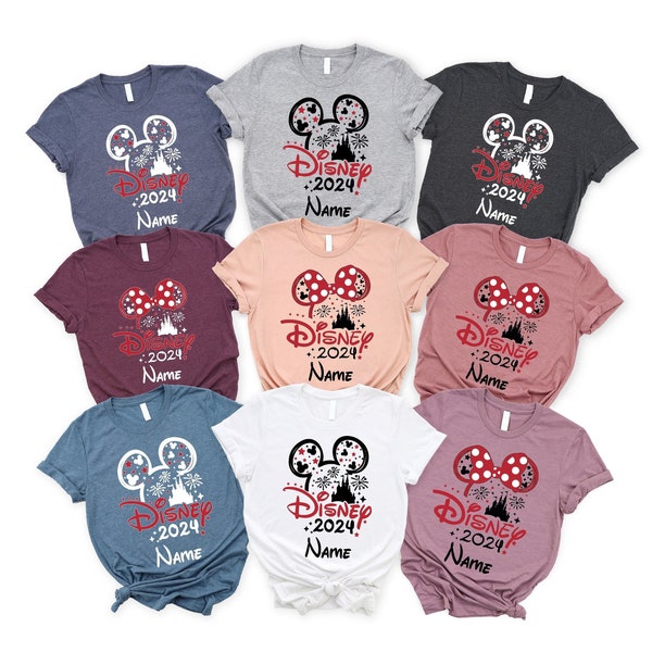 Custom Name Disney 2024 Shirt, Personalized Disney Trip Shirt, Disneyworld Shirt, Disney Family Matching Shirt, Disney Trip Shirt