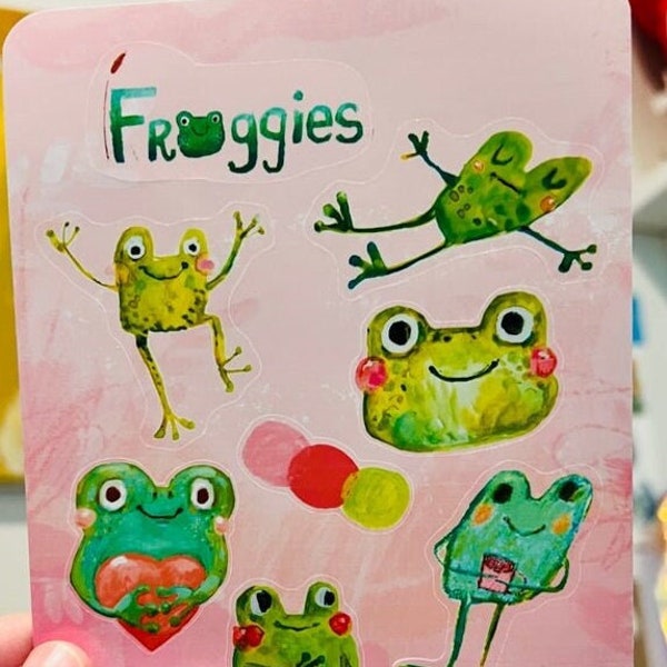 Lil Froggie - hoja de pegatinas