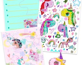 Unicorn Magic collage sheet - by Mindy Lacefield