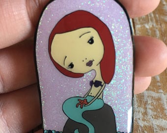 Mermaid - enamel pin 2 inch