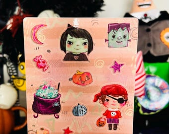 Halloween sticker sheet - 15 stickers