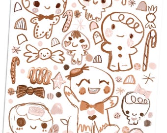 Gingerbread collage sheet - by Mindy Lacefield
