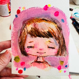 Fräulein Gum Ball - 4x6 originale Postkarte
