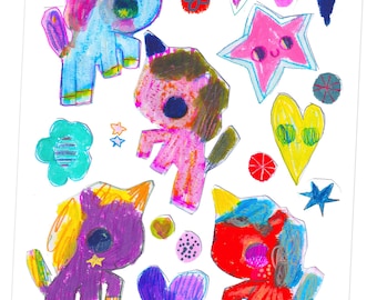 Baby 'Corn collage sheet - by Mindy Lacefield