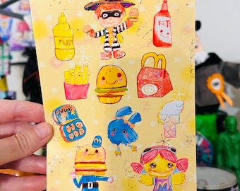 Burger Friends - sticker sheet