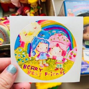 Berry Best Friends  - 3&quot; round sticker