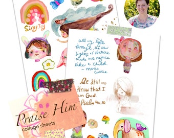 Praise Him collage sheets - by Mindy Lacefield