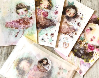 Tiny Dancer - postcard set of 4