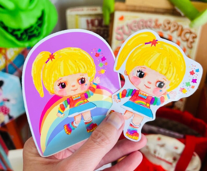 Rainbow Brite 3 vinyl sticker duo image 2