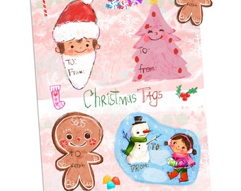 Christmas Holiday tags - by Mindy Lacefield