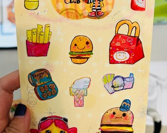 Burger Crew - sticker sheet