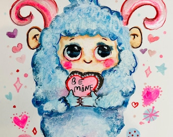 Be Mine Monster - 9x12 original