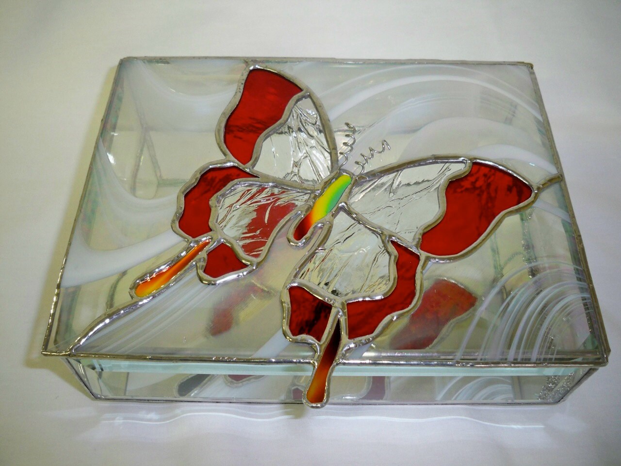 STAINED GLASS Jewelry Box SwallowTail Butterfly Etsy
