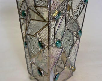 Glass Vase Contemporary Geometric Design