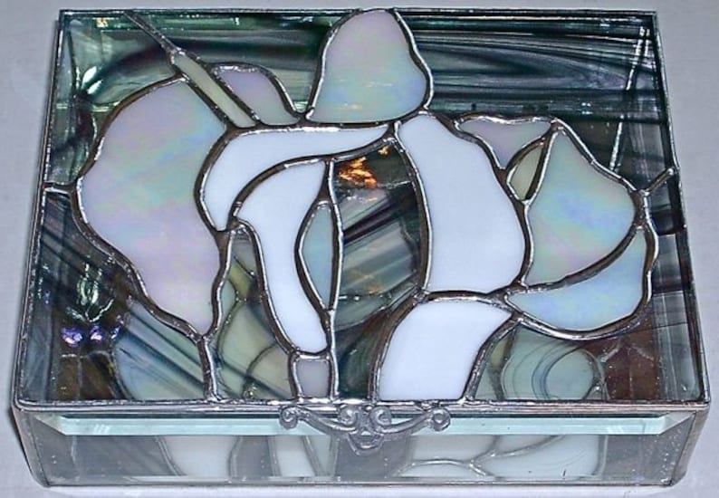 STAINED GLASS Jewelry BOX Calla Lily Etsy