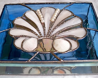 Stained Glass Jewelry Box    Scallop Shell