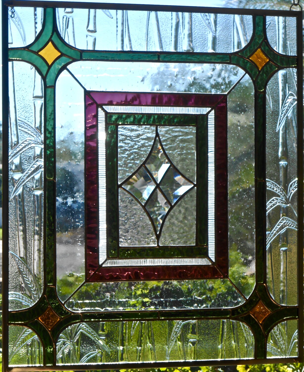 Bamboo Star Stained Glass Window 18