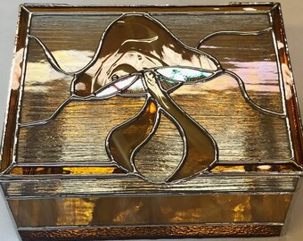 Mushroom Stained Glass Jewelry Box