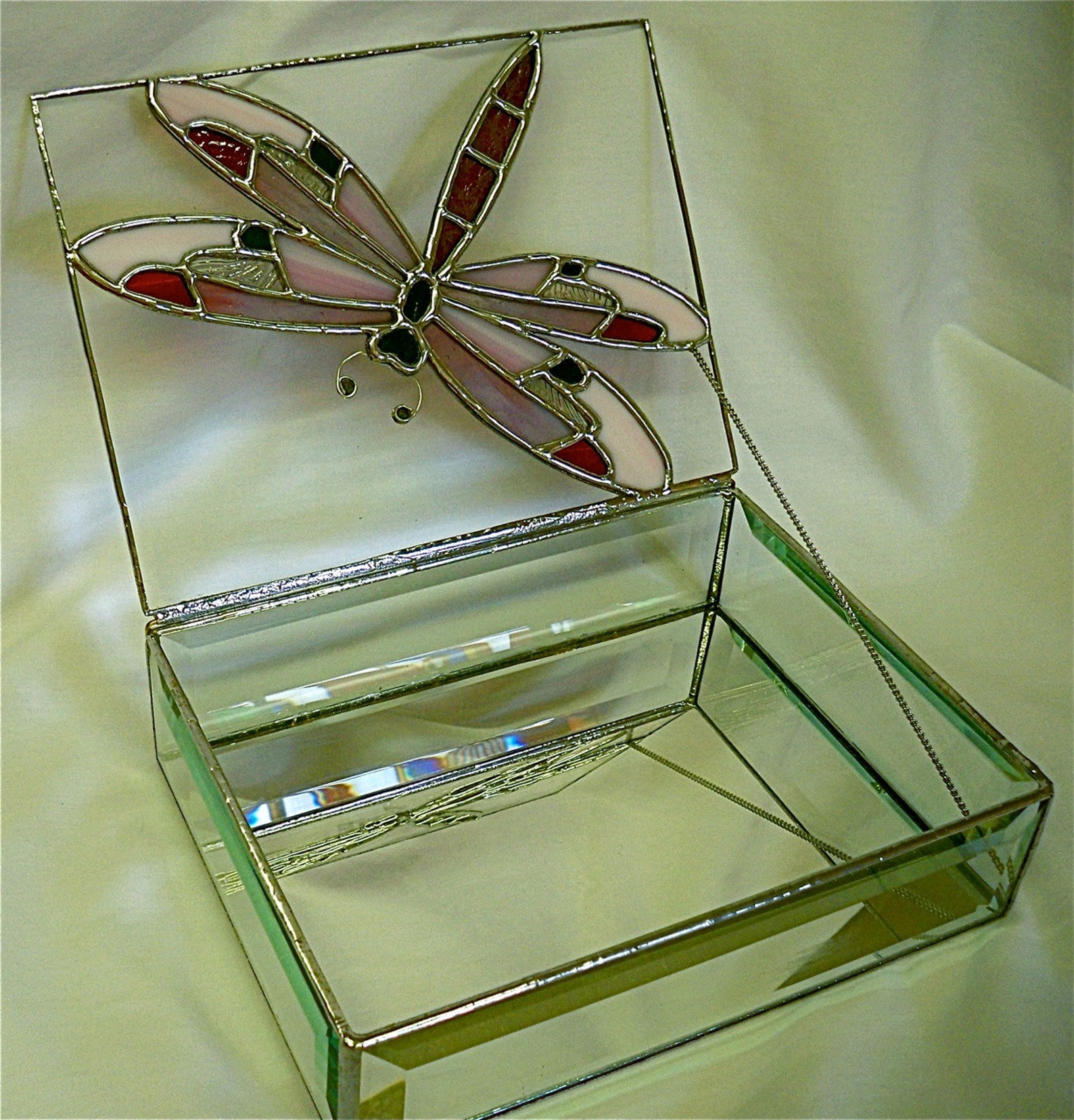 Stained Glass Jewelry Box, Dragonfly Etsy