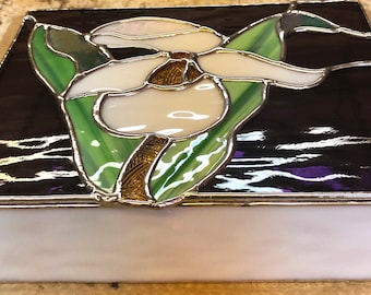 Showy Lady's Slipper Orchid Jewelry Box