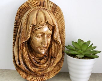 聖マグダラのマリア木製像、手描きの宗教彫刻、15.75インチ - Etsy 日本